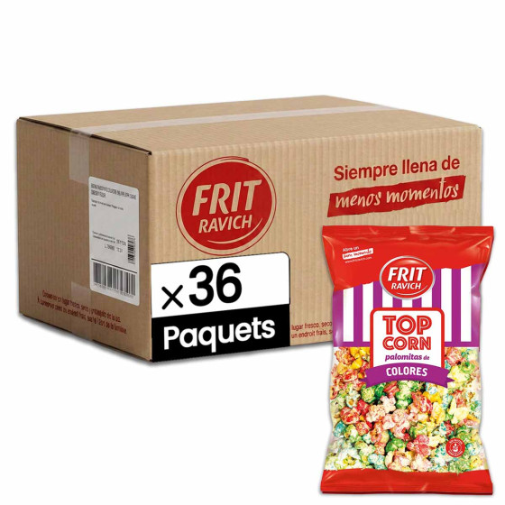 Pop-Corn Sucré Coloré Frit Ravich 35g - 36 paquets