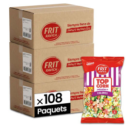 Pop-Corn Sucré Coloré Frit Ravich 35g - 3 cartons - 108 paquets