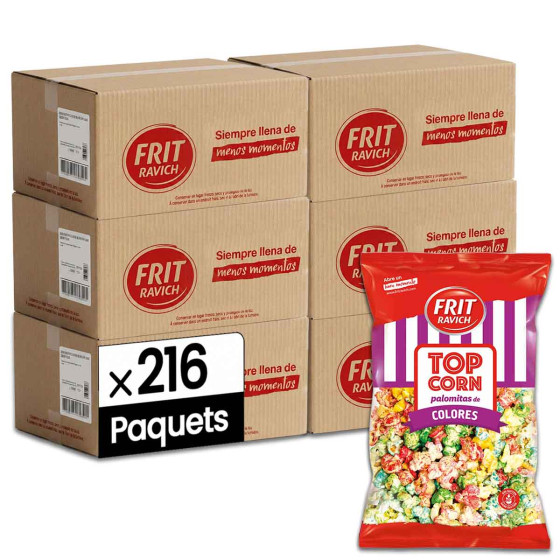 Pop-Corn Sucré Coloré Frit Ravich 35g - 6 cartons - 216 paquets