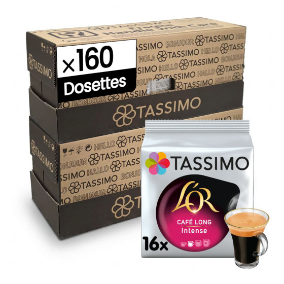 Dosette Tassimo L'Or Espresso Café Long Intense - 10 paquets - 160 dosettes