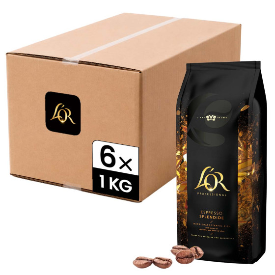 Café en Grains Bio L'Or Professional Espresso Splendide - 6 paquets - 6 Kg