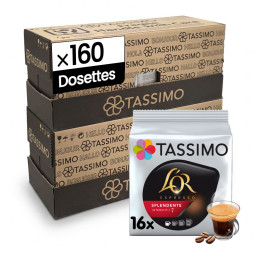 Dosette Tassimo Café L'Or Espresso Splendente - 10 paquets - 160 dosettes