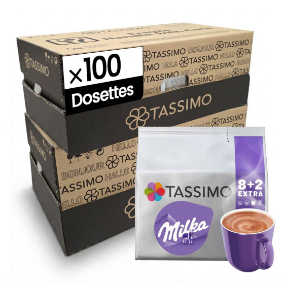 Dosette Tassimo Chocolat Chaud Milka - 10 paquets - 100 dosettes