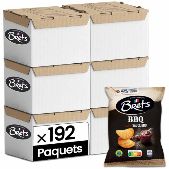 Chips Bret’s saveur Barbecue 25g - 6 cartons - 192 paquets