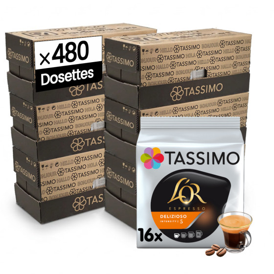 Dosette Tassimo Café L'Or Espresso Delizioso - 30 paquets - 480 dosettes