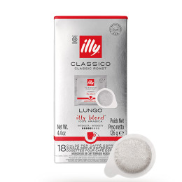 Dosette ESE illy Lungo Torréfaction Classique - 18 dosettes emballées individuellement