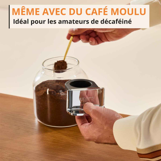 Krups Coffee Crush Edition SA404BE1 Carbone - Buse vapeur intégrée