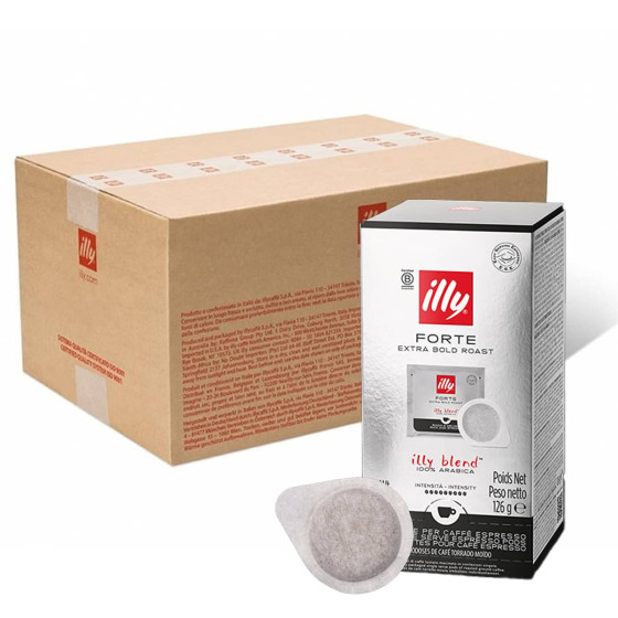 Dosette ESE illy Espresso Torréfaction Forte - 12 boites - 216 dosettes emballées individuellement