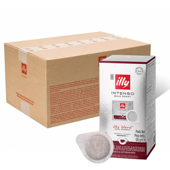 Dosette ESE illy Espresso Torréfaction Intense Marron - 12 boites - 216 dosettes emballées individuellement