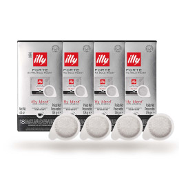 Dosette ESE illy Espresso Torréfaction Forte - 4 boîtes - 72 dosettes emballées individuellement
