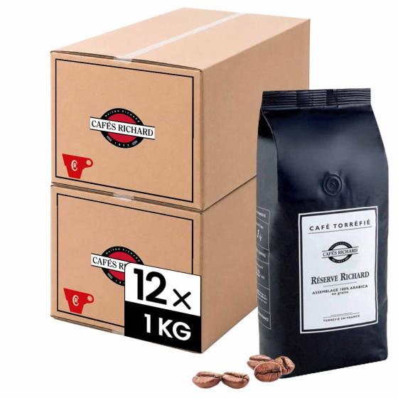 Café en Grains Cafés Richard Réserve Richard - 12 paquets - 12 Kg