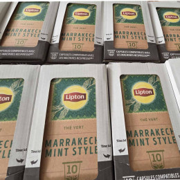 Capsule Nespresso Compatible Thé Vert Lipton Menthe Marrakech - 16 boites - 160 capsules