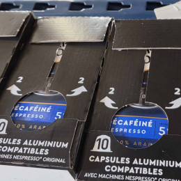 Capsule Nespresso Compatible Carte Noire Espresso Déca n°5  - 10 boites - 100 Capsules