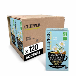Infusion Bio Clipper Camomille Mélisse - 6 boites - 120 sachets