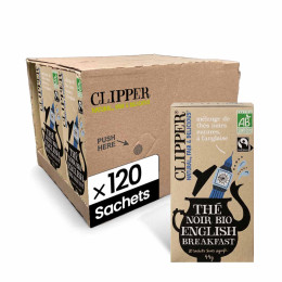 Thé Noir Bio Clipper English Breakfast - 6 boites - 120 sachets