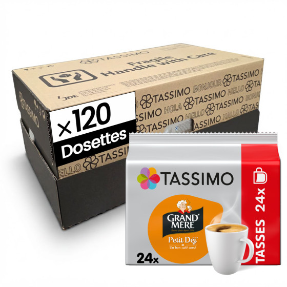 Dosette Tassimo Café Grand'Mère Petit Déjeuner - 5 boîtes - 120 dosettes