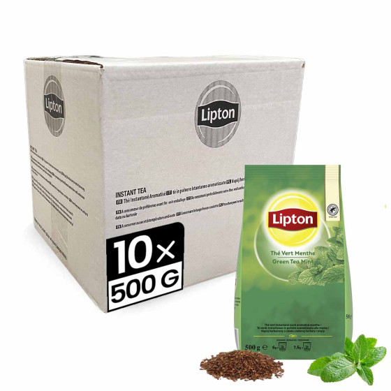 Thé Instantané Distributeur Automatique Lipton Thé Vert Menthe - 10 paquets - 5 Kg