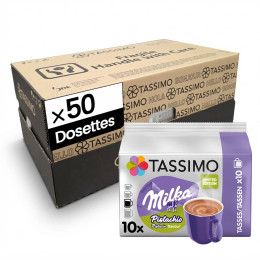 Dosette Tassimo Chocolat Chaud Milka Pistaches - 5 boîtes - 50 dosettes