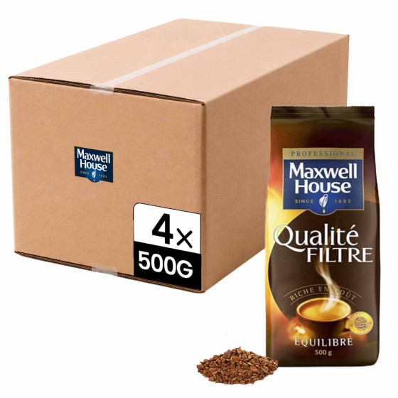 Café Soluble Maxwell House Professional Qualité Filtre - 4 paquets - 2 kg