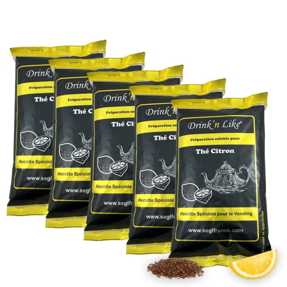 Thé Instantané Distributeur Automatique Drink'n Like Thé Citron - 5 paquets - 5 Kg