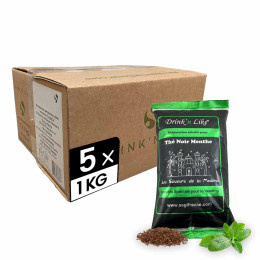Thé Instantané Distributeur Automatique Drink'n Like Thé Noir Menthe - 5 paquets - 5 Kg