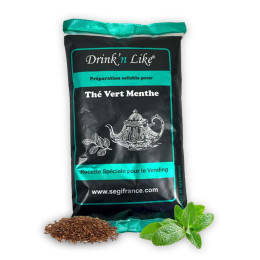Thé Instantané Distributeur Automatique Drink'n Like Thé Vert Menthe - 10 paquets - 10 Kg