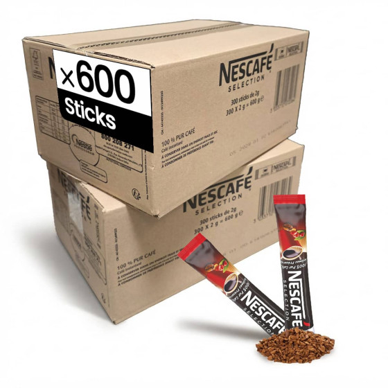 Café Soluble Nescafé® Sélection - 2 cartons - 600 sticks