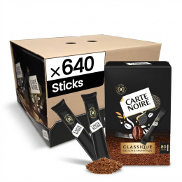 Café Soluble Carte Noire - 8 boites - 640 sticks