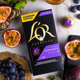 Capsule Nespresso Compatible Café L'Or Espresso Lungo Profondo - 5 boîtes - 50 capsules
