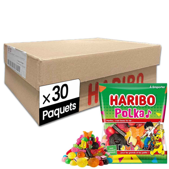 Bonbon Haribo Polka 120 gr - 30 paquets