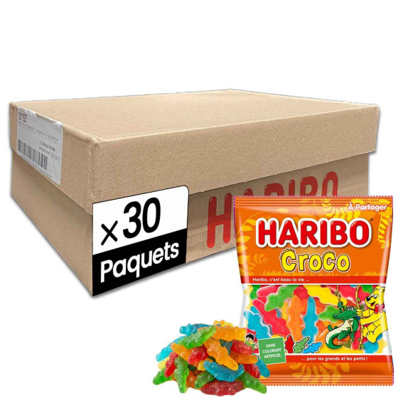 Bonbon Haribo Croco 120 gr - 30 paquets