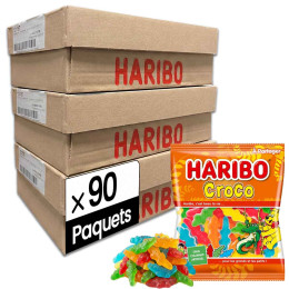 Bonbon Haribo Croco 120 gr - 3 cartons - 90 paquets