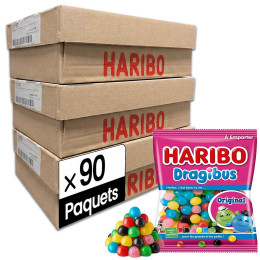Bonbon Haribo Dragibus Original 120 gr - 3 cartons - 90 paquets