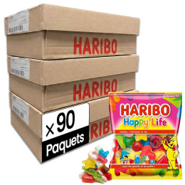Bonbon Haribo Happy Life 120 gr - 3 cartons - 90 paquets