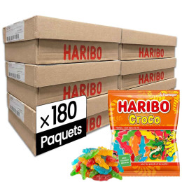 Bonbon Haribo Croco 120 gr - 6 cartons - 180 paquets
