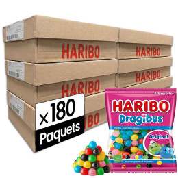 Bonbon Haribo Dragibus Original 120 gr - 6 cartons - 180 paquets