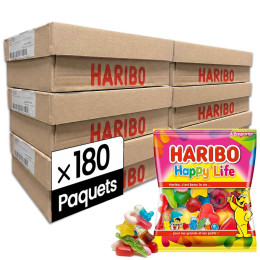 Bonbon Haribo Happy Life 120 gr - 6 cartons - 180 paquets