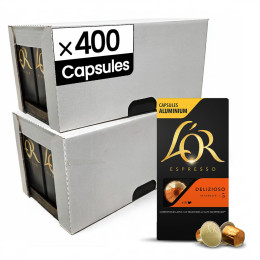 Capsule Nespresso Compatible Café L'Or Espresso Delizioso - 40 boîtes - 400 capsules