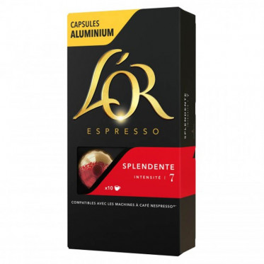 Capsule Nespresso Compatible Café L'Or Espresso Splendente - 10 capsules