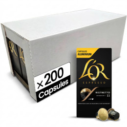 Capsule Nespresso Compatible Café L'Or Espresso Ristretto - 20 boîtes - 200 capsules