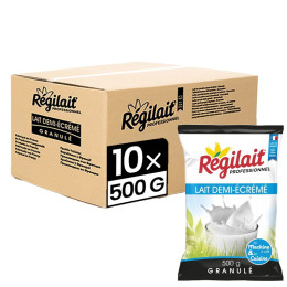 Lait en Poudre Régilait Demi-Ecrémé pour Distributeur Automatique - 10 paquets - 5 Kg