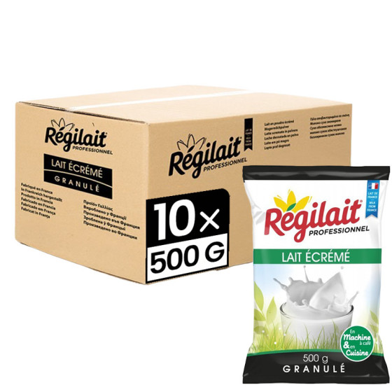 Lait en Poudre Régilait Ecrémé pour Distributeur Automatique - 10 paquets - 5 Kg