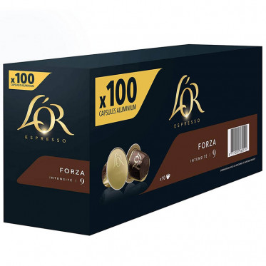 Capsule Nespresso Compatibles L’Or Espresso Forza - 10 boîtes - 200 capsules
