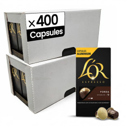 Capsule Nespresso Compatible Café L'Or Espresso Forza - 40 boîtes - 400 capsules