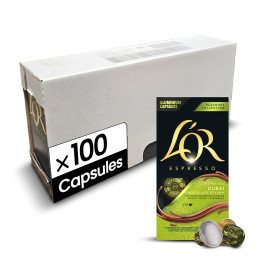 Capsule Nespresso Compatible Café L'Or Espresso Dubaï Style - 10 boîtes - 100 capsules