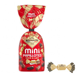 Sachet de mini papillotes Révillon Chocolat noir et lait - 110 gr