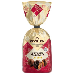 Sachet d'Escargots au chocolat noir et lait Les iconiques Révillon - 300 gr