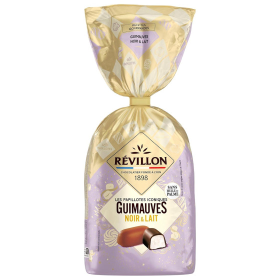 Sachet de Guimauves au chocolat noir et lait Les iconiques Révillon - 370 gr