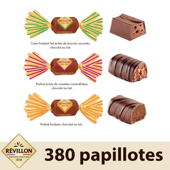 380 Papillotes au Chocolat au lait - Révillon - 4,3 Kg