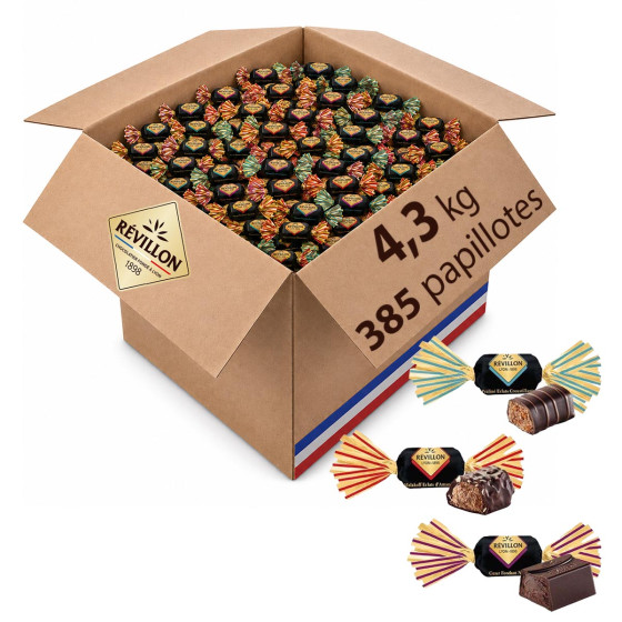 385 Papillotes au Chocolat noir - Révillon - 4,3 Kg